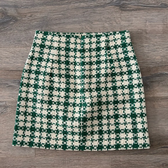 Zara Green Tweed Skirt (NWOT) - Picture 3 of 4